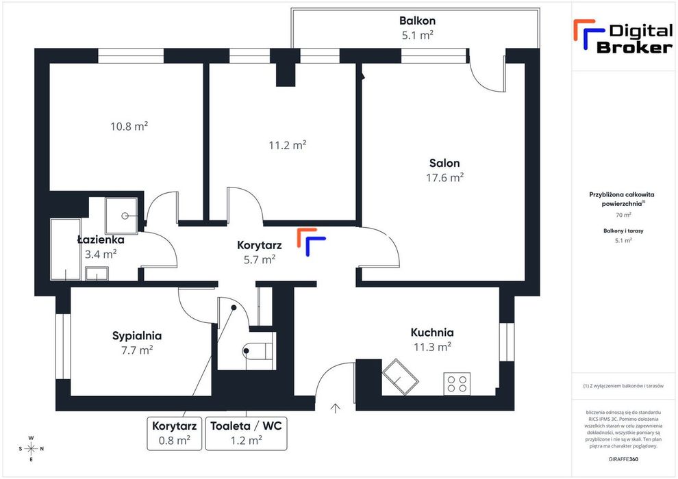 ✩ Pieczewo ✩ 72,3 m² ✩ 4 pokoje ✩ dla rodziny