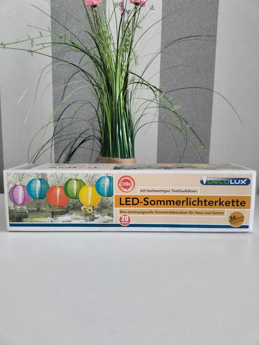 Łańcuch świetlny LED Decolux kolorowe lampiony IP44