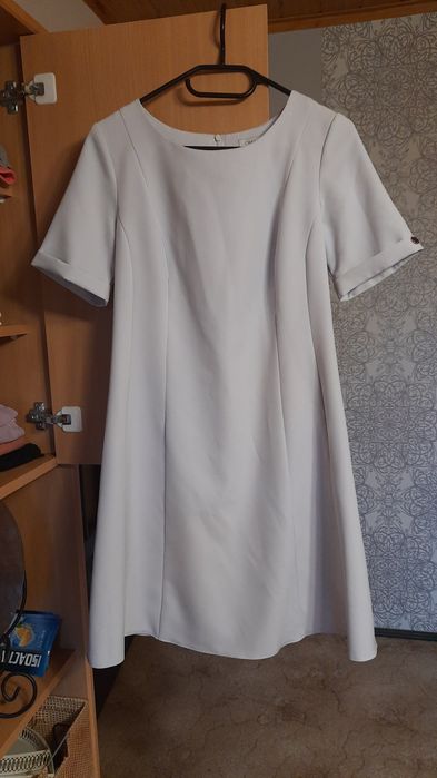 Jasnoszara sukienka r.38