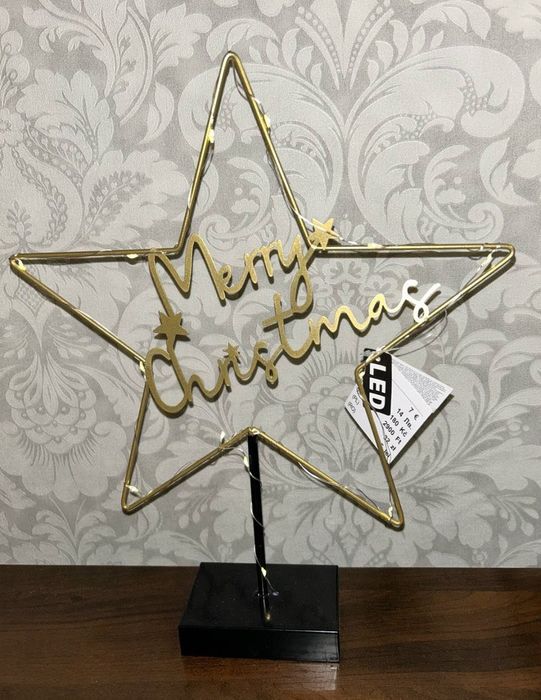 Святковий Декор Merry Christmas з LED підсвіткою