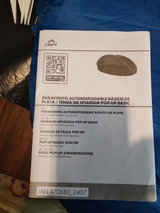 Tenda de praia Pop-Up Crivit (LIDL)