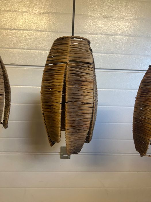 Lampa sufitowa stalowo wiklinowa