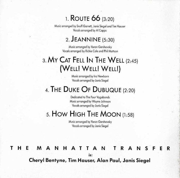 Manhattan Transfer - - - - - Bop Doo Wopp - - - - - CD