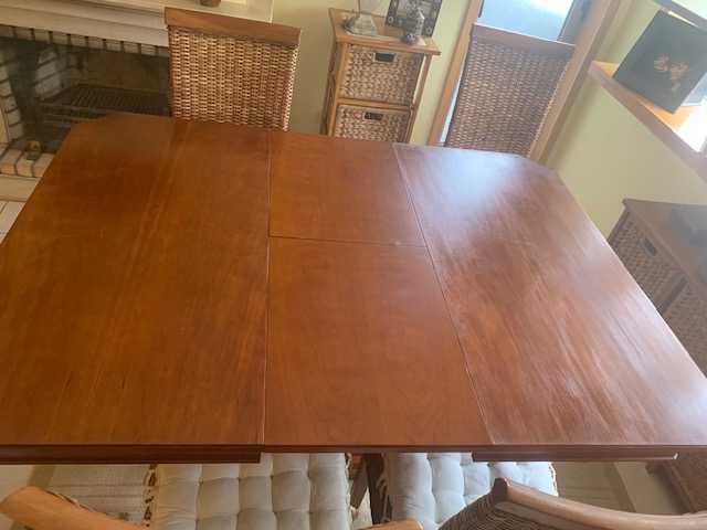 Mesa quadrada rustica extensível