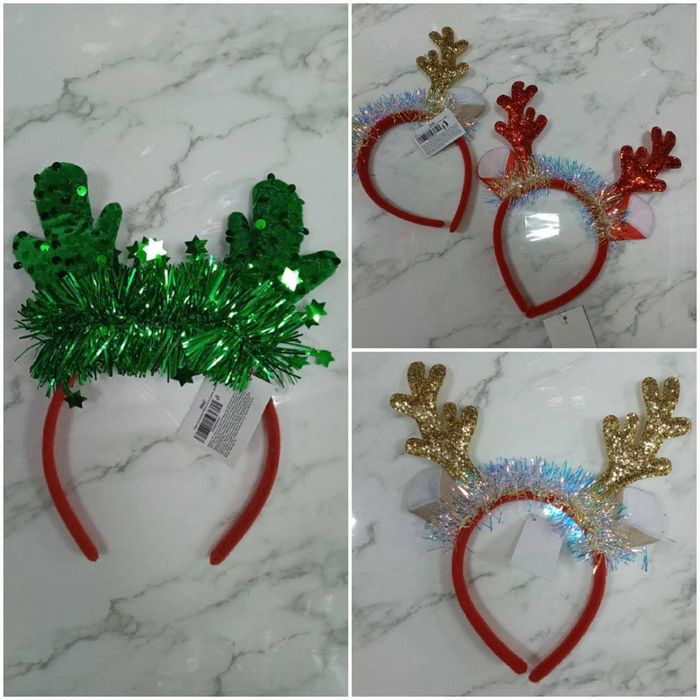 Обручи Ельф олень Світяться обручі рожки вушка зірочки капелюх