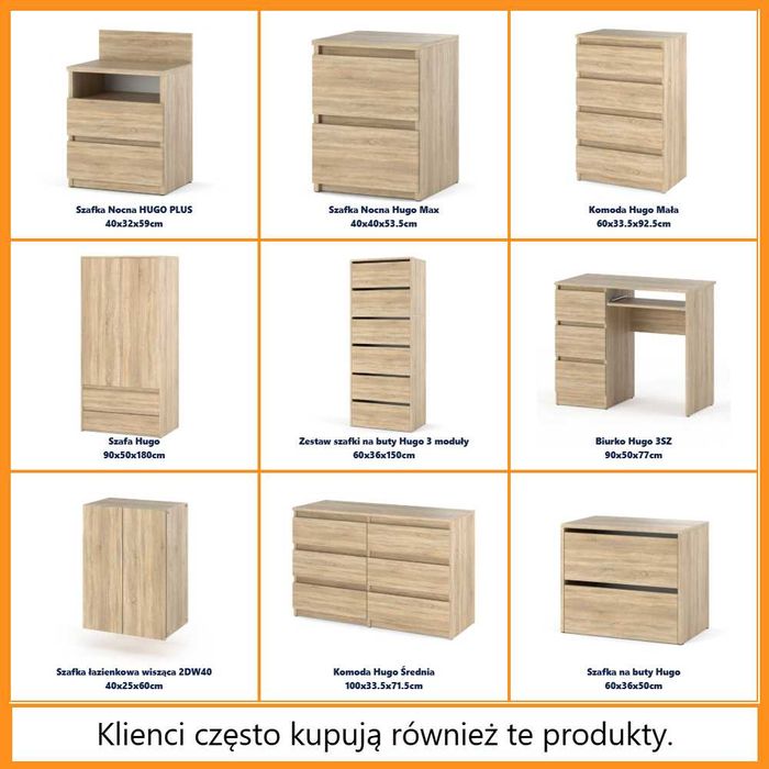 Szafka Nocna Z Szufladą 40cm Wysoki Stolik Nocny Olga Do Sypialni Duży