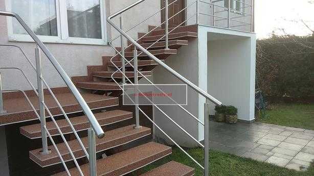 Balustrady francuskie Balkon Schody Harfa Antracyt Stal Nierdzewna
