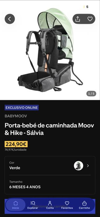 Porta bebê para trilhas e caminhadas