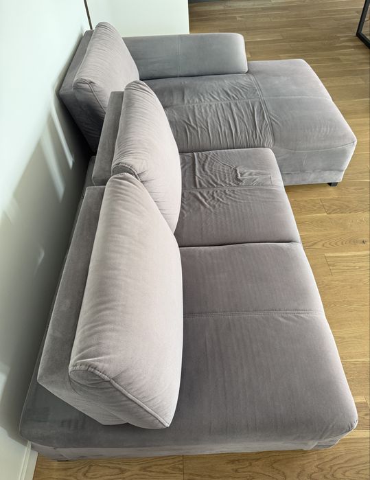 Narożnik sofa IWC Home 272 x 165 cm z pufem szary
