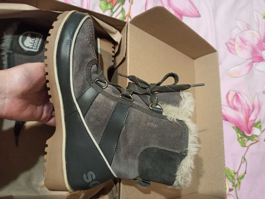 Зимові жіночі черевики SOREL Womens Tivoli II Gray WATERPROOF 40 р.