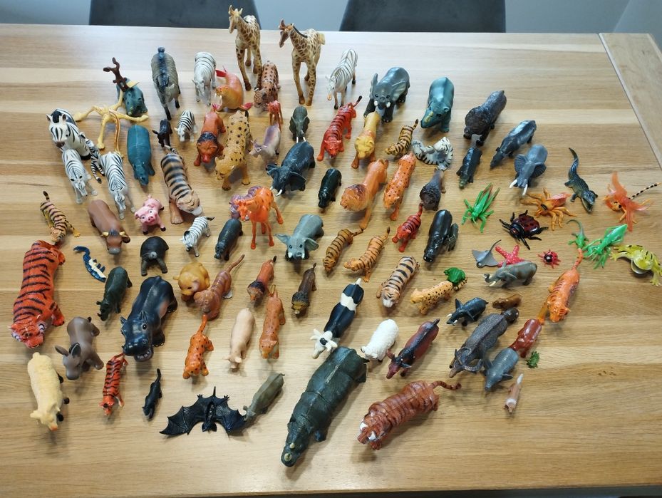 102 figurki zwierząt – duży zestaw XXL safari, zoo i gospodarstwo