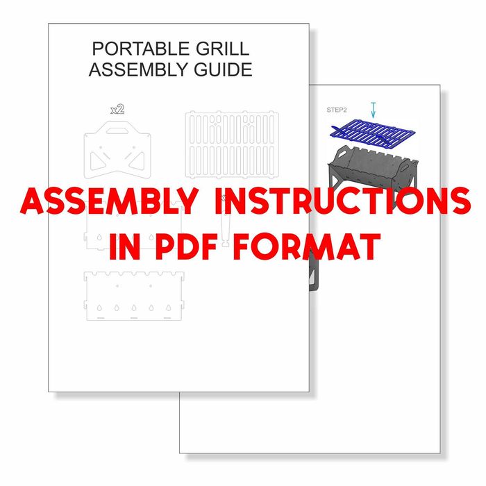Grill składany 370 mm x 250 mm - projekt pliki dxf