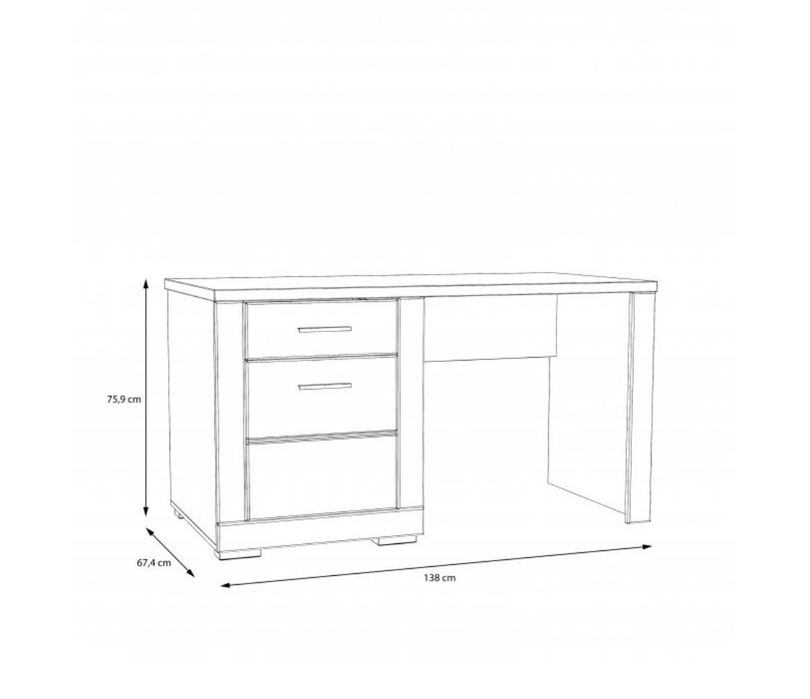 Biurko Agata Meble z kolekcji SNOW