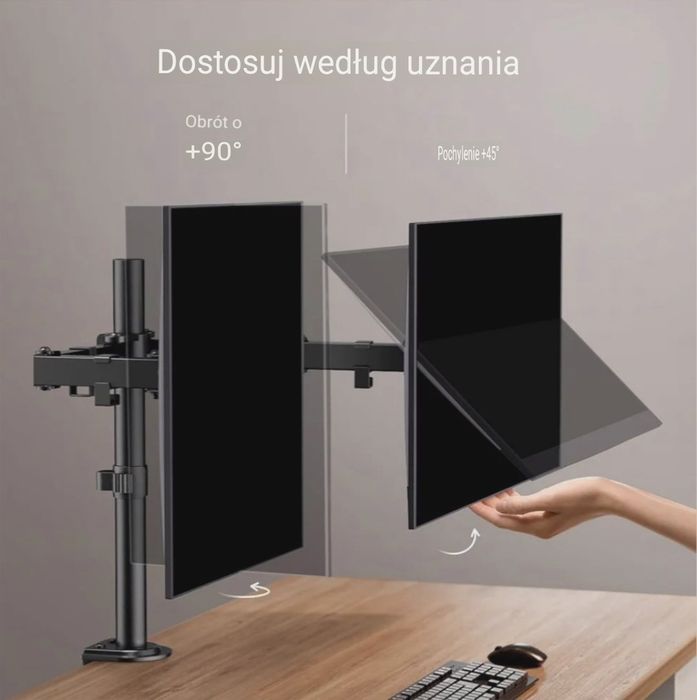 !! Uchwyt do 2 Monitorów 13-32" Stojak " SUPER JAKOŚĆ!!