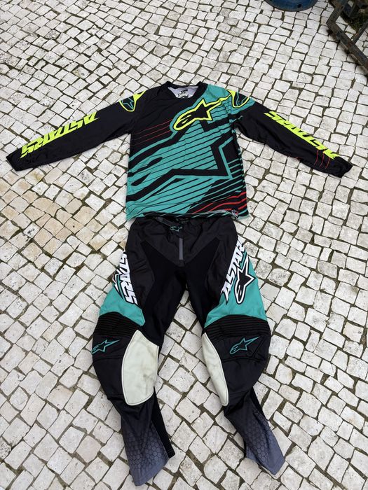 Equipamento fato alpinestars motocross enduro cross mota moto mato