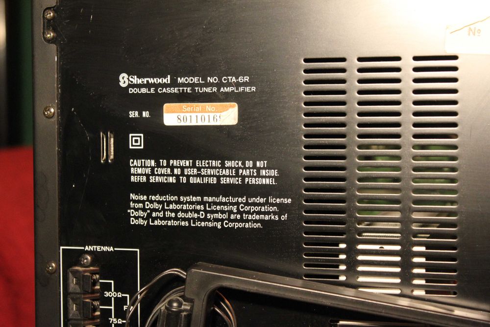 Sherwood CTA-6 R Double Cassette Tuner Amplifier Tested Working