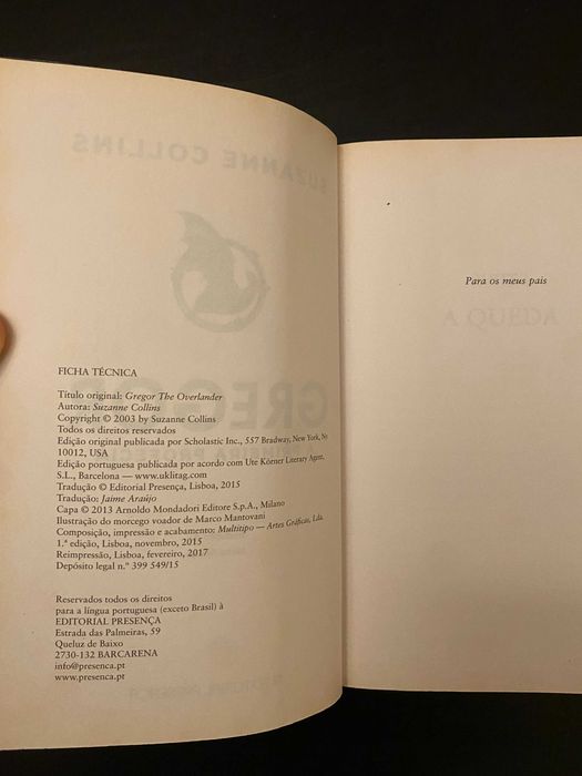 Livro Gregor - A Primeira Profecia de Suzanne Collins