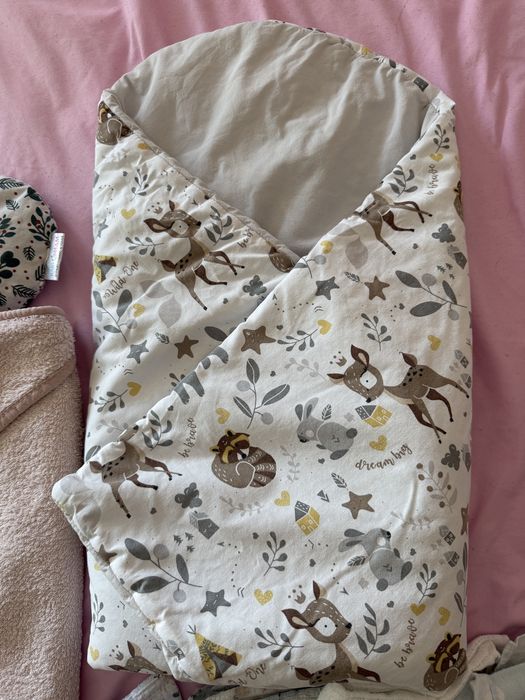 Zestaw dla niemowlaka recznik rozek pieluszki termofor