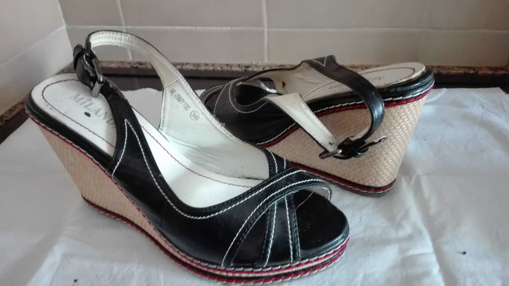 Sandálias salto e rasas 38, 37 e 36 impecáveis vários 8 modelos