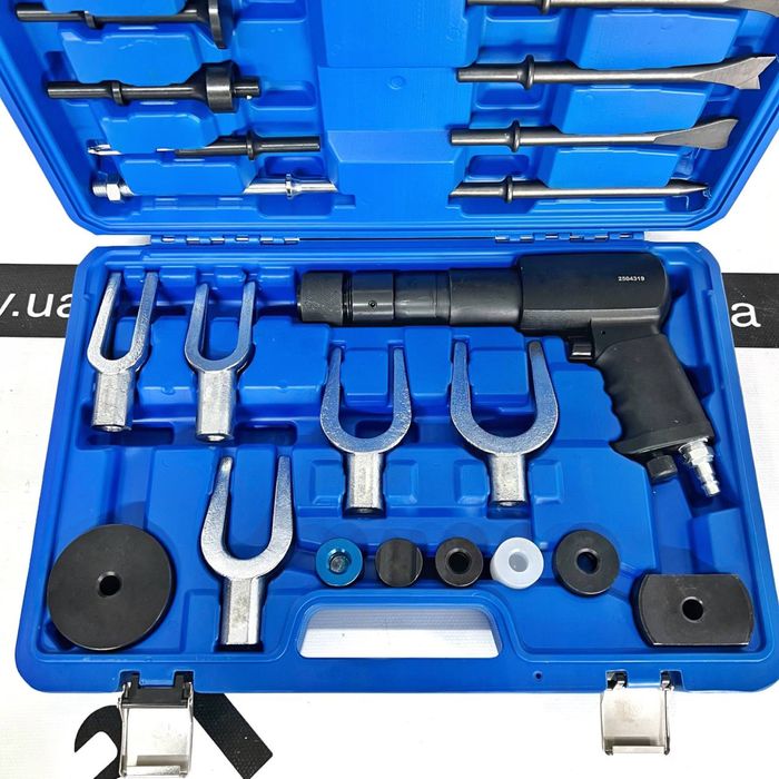 Професійний пневматичний ударний молоток з повним комплектом насадок