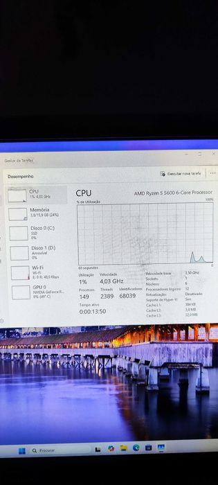 PC Gamer - Ryzen 5 5600 + RTX 4060 + 16GB RAM + SSD 1TB