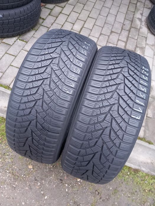 2x Opony Używane Zimowe 225/55R17 Yokohama