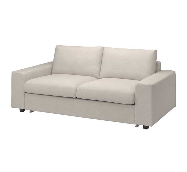 Sofá-cama 2lug, c/braços largos/Gunnared bege