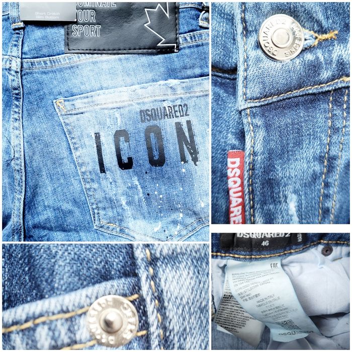 Dsquared2 Spodenki męskie Jeans Icon  roz.46 Wyprzedaż
