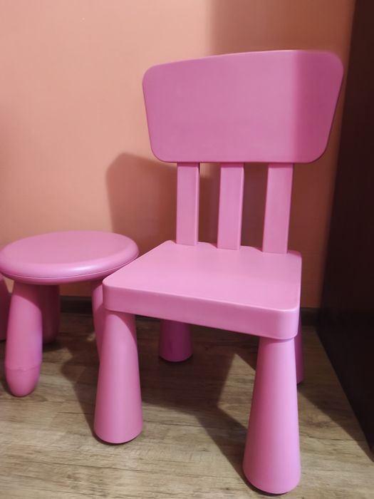 2 krzesełka i taboret Ikea Mamut
