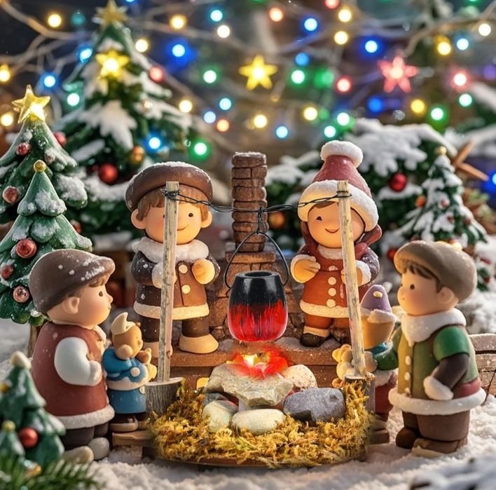 Akcesoria do ogniska świątecznego Johiux Gnome LED