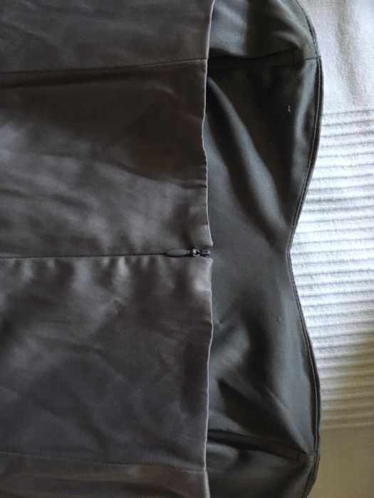 Top / bustier cinza acetinado com lantejoulas, XL