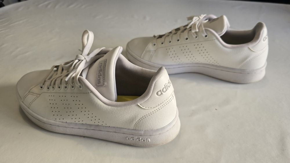 Adidas advantage base 2.0 ténis 41 1/3 sapatilhas branco calçado homem
