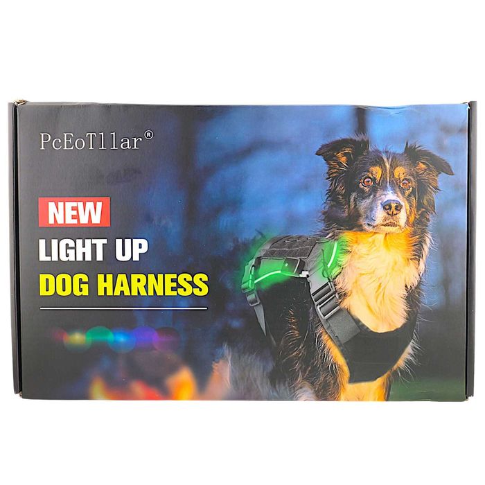 Шлейка для собак PceoTllar зі світлодіодним підсвічуванням розмір S