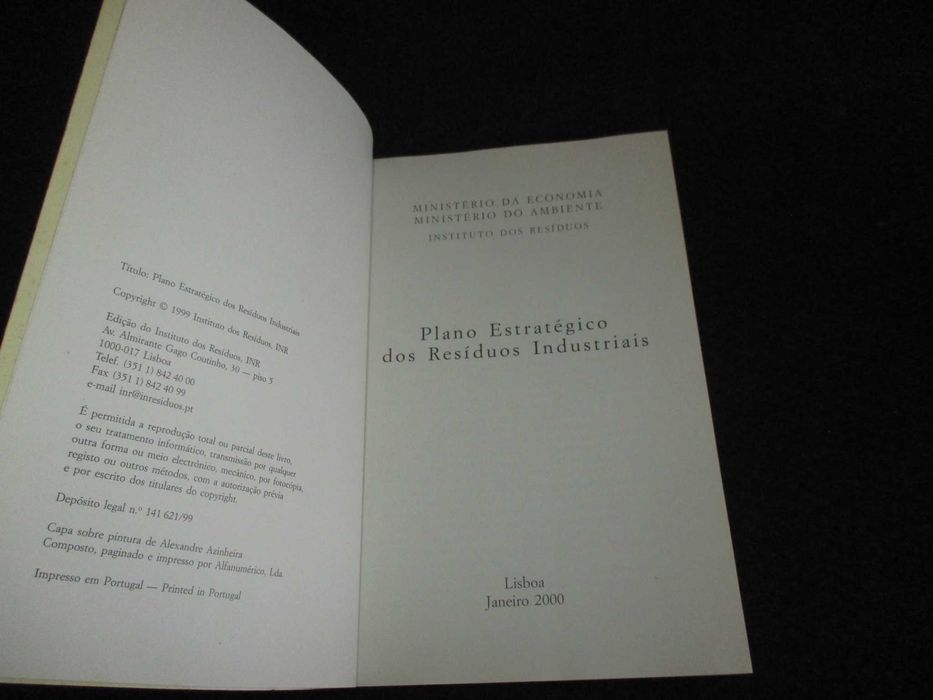 Livro Plano Estratégico dos Resíduos Industriais