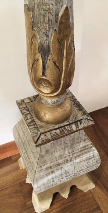 Castiçal / tocheiro antigo anos 90 (altar oratório) vela