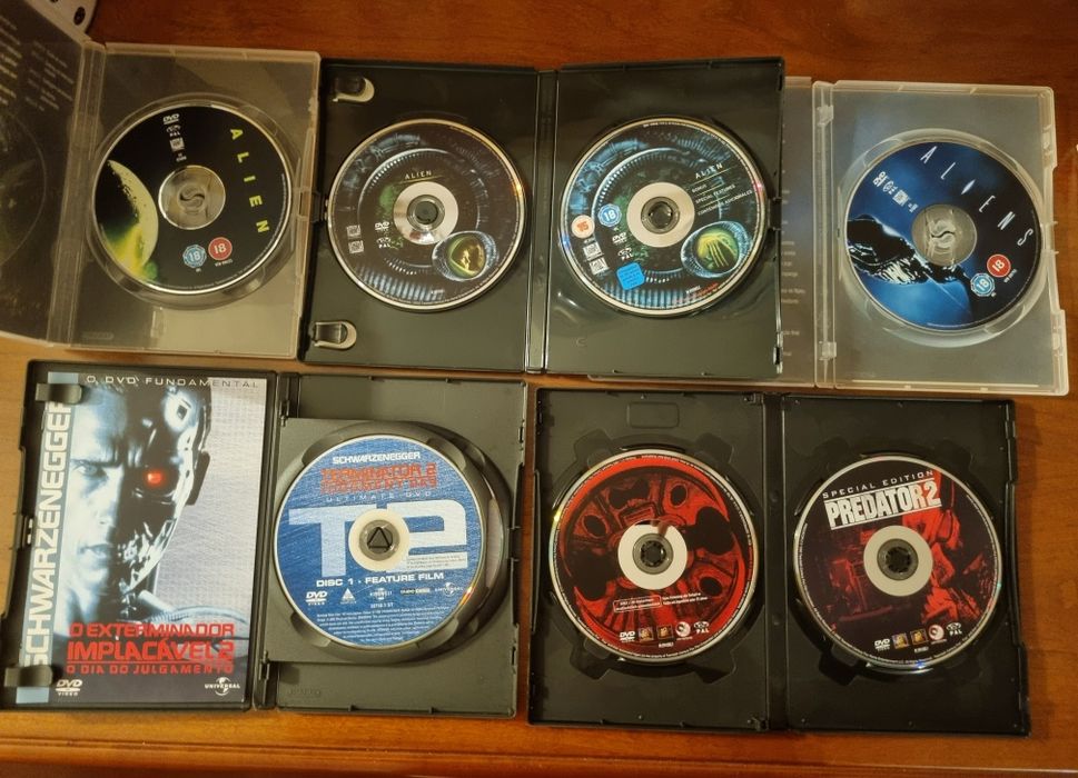 Terminator 2, Predator 2, Alien, Aliens DVD Movies in Portuguese64552056837889122