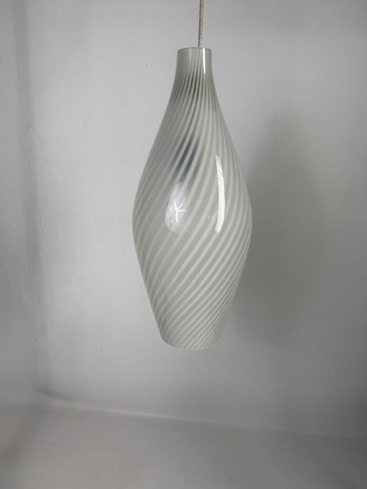 Lampa wisząca Murano Swirl – duża, oryginalna, lata 70.