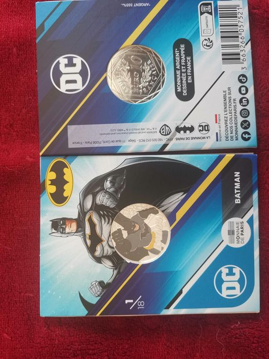 Moedas de 10€ prata - coleção DC Comics