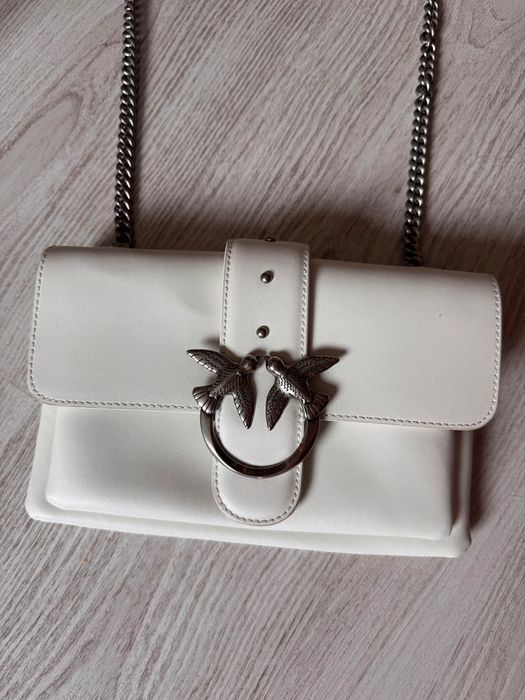 Torebka Pinko biała srebrna