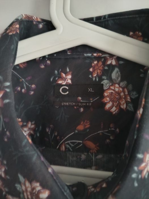 Koszula męska w kwiaty Cubus r. XL