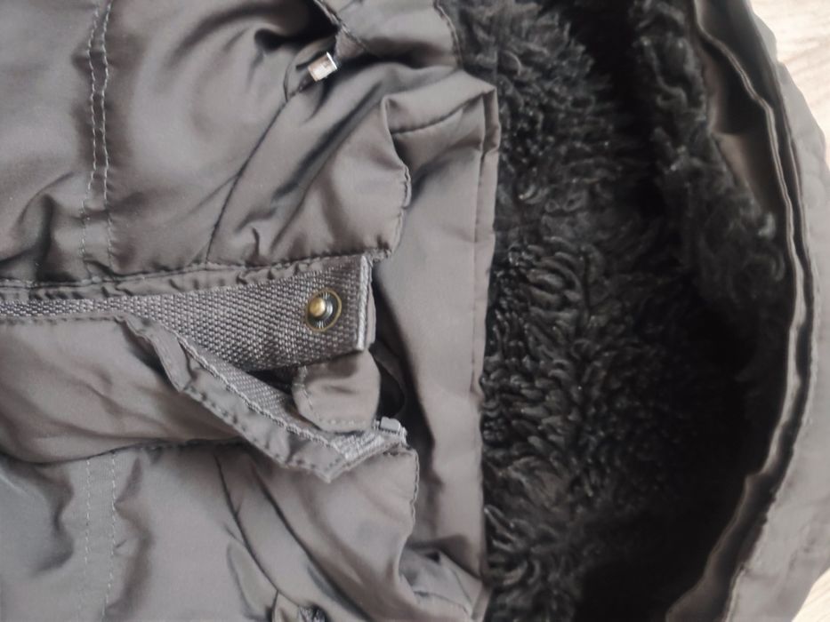 Brązowa kurtka ocieplana zimowa czekoladowa reserved 98