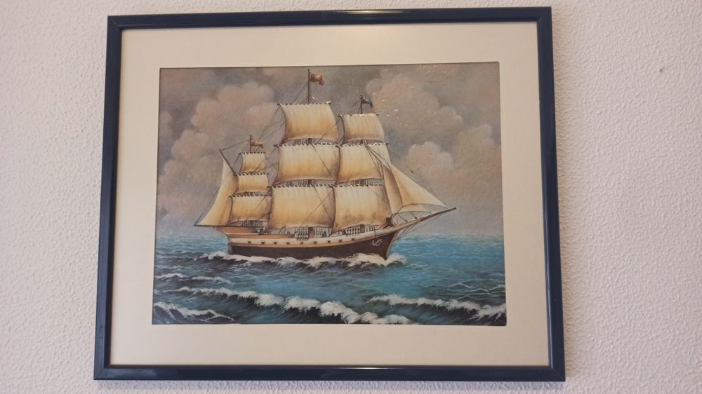 Quadro com desenho de Caravela