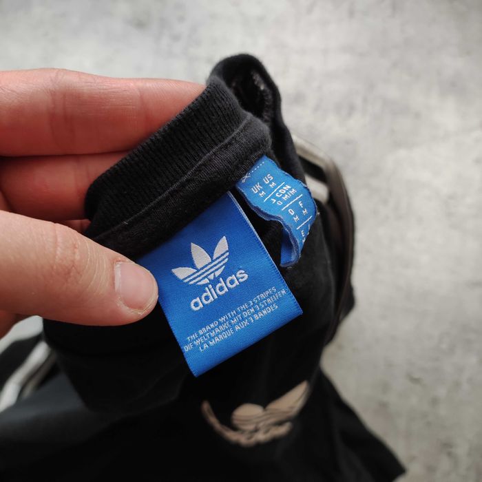 MĘSKA Koszulka Bluzka Długi Rękaw Czarna Adidas California Bawełna