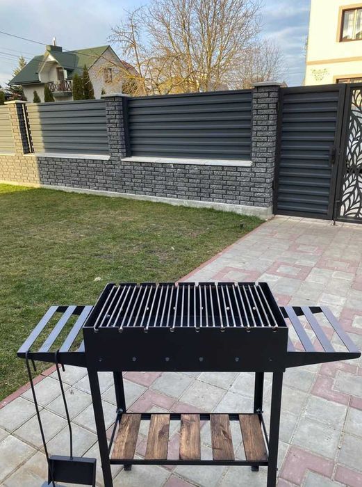 МЕТАЛ 4 ММ!Мангал з решіткою на 8 шампурів саме для вашого шашлику