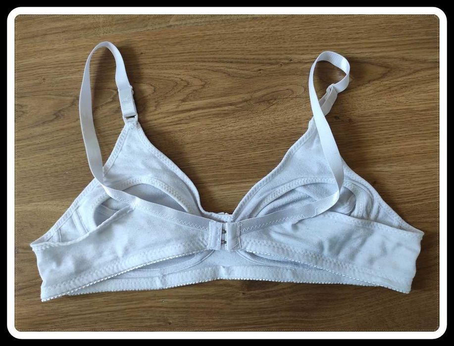 Biały biustonosz do karmienia odpinane miseczki ok 90 B-C