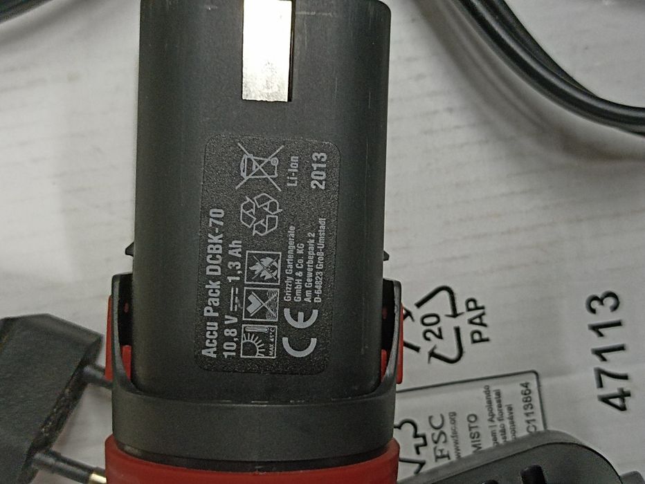 Carregador e bateria 12V Parkside Versão antiga