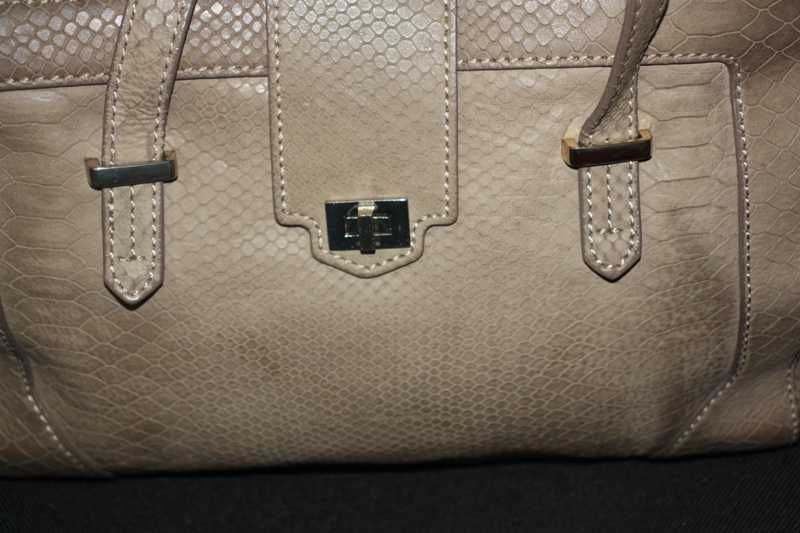 Tote bag em pele café com leite da uterqüe