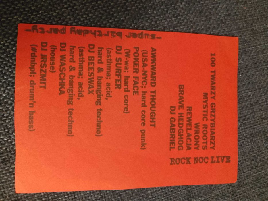stary bilet na koncert VIP rock noc live dla kolekcjonerów