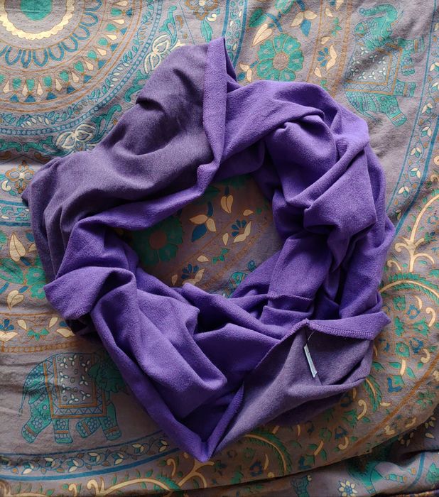 Komin damski fioletowy dresowy handmade polski