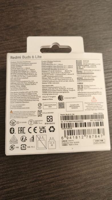 Xiaomi Redmi Buds 6 NOVOS